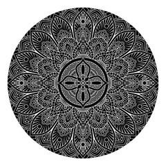 A pattern motif mandala art ornament circular floral design element