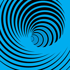 Wall Mural - Blue spiral vortex