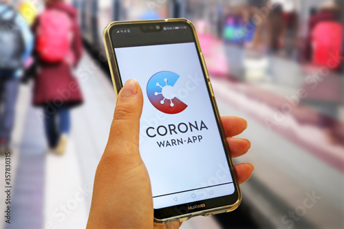 Corona Warn App Der Bundesregierung Deutschland Buy This Stock Photo And Explore Similar Images At Adobe Stock Adobe Stock