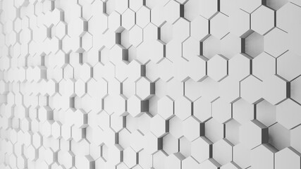Poster - 3D render Polygon gray color Abstract background