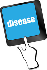 Poster - A computer keyboard with disease keys