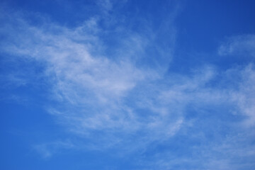 Unique light sky texture with white clouds