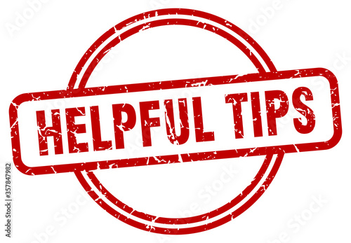 Cuadros en Lienzo helpful tips grunge stamp. helpful tips round vintage stamp
