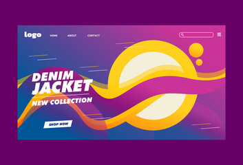 Fototapete - Website template fashion design. Modern vector illustration concept of web page design for website and mobile website development. Easy to edit and customize. banner discount