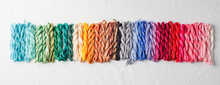 Colorful Pattern Background From Embroidery Thread