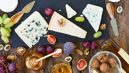 Wall Mural - Various types of cheese