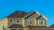 © Jason - Panorama frame Home exterior with view of the upper storey agaist clear blue sky background