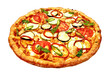Classic italian vegetarian pizza with vegetables fast food