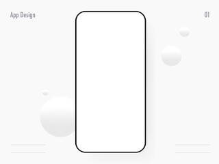 Mobile Template Wireframe Mockup for App Design