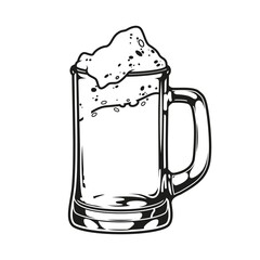 Wall Mural - Mug of foamy beer concept