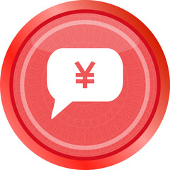 Poster - web icon on cloud with yen money sign button. yen money icon