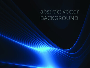 Sticker - abstract blue vector wave background texture