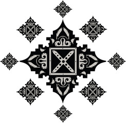 Sticker - black and white lace pattern