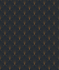 Wall Mural - luxury art deco seamless pattern. abstract vector background. geometric damask texture.