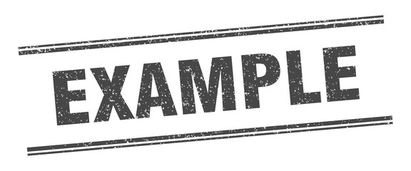 example stamp. example label. square grunge sign