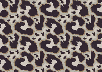 Bold abstracted leopard skin seamless pattern design. Jaguar, leopard, cheetah, panther animal print. Seamless camouflage