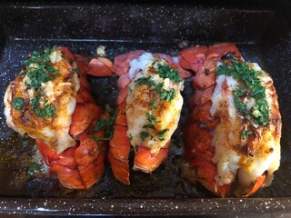 Broiled Red lobster tails