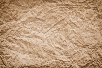 Wall Mural - Brown crumpled paper texture background sheet of paper ,paper textures are perfect for your creative paper backdrop.