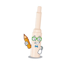 Sticker - A clever student concealer stick cartoon character study at home