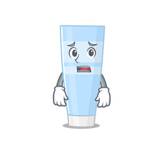 Poster - Cartoon design style of eye cream having worried face