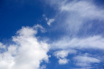 Blue sky with cloud. Nature background landscape.