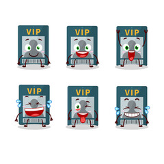 Poster - Cartoon character of vip card with smile expression