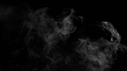 Wall Mural - fog mist haze vapor smoke on black background