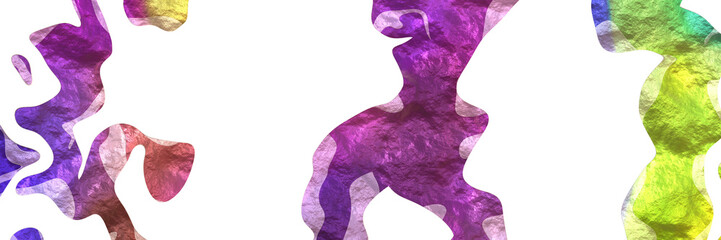 Aufkleber - modern shaped abstract figure background element with surface texture and antique fuchsia, khaki and olive drab colors on white background