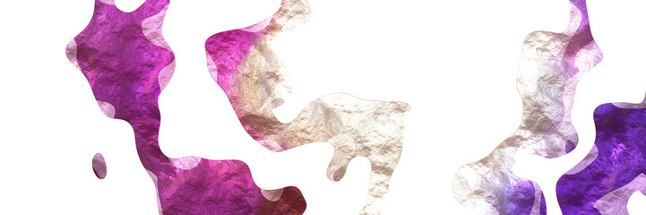 Aufkleber - modern shaped abstract figure background element with surface texture and antique fuchsia, misty rose and pastel purple colors on white background
