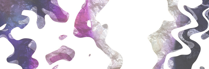 Aufkleber - creative modern shaped figure background element with surface texture and old lavender, light gray and silver colors on white background