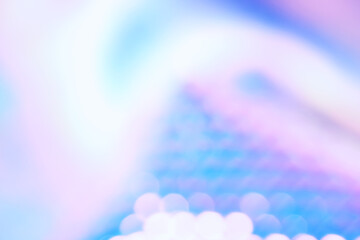 Aufkleber - Holographic color foil with shiny reflections and bokeh light effect. Abstract blurred holographic foil background with trendy ultra violet light pastel colors.