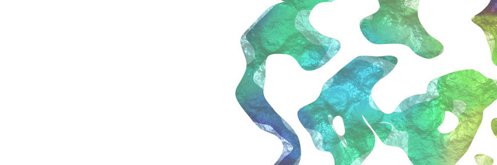 Aufkleber - abstract modern shaped figure background element with surface texture and medium aqua marine, cadet blue and tea green colors on white background