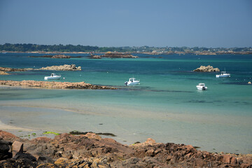 Poster - Küste bei Ploubazlanec, Bretagne