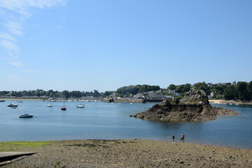 Poster - Küste bei Plougrescant, Bretagne