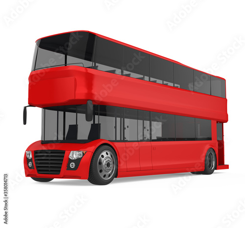 Fotografía Double Decker Bus Isolated