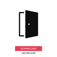 Poster - Door vector icon, simple sign for web site and mobile app.