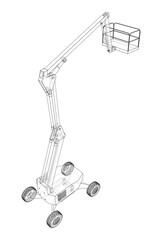 Aerial platform concept outline. Vector