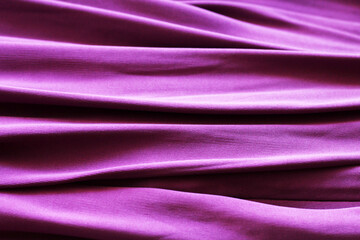 Wall Mural - Pink satin fabric with pleats background