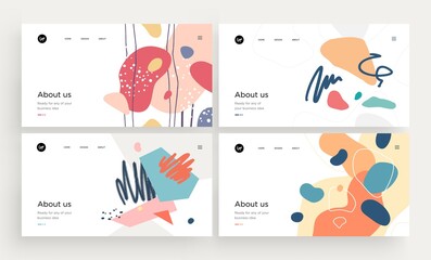Poster - vector modern trendy fashion design. landing page template . modern abstract vector illustration con