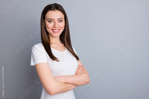Cuadros en Lienzo Profile side view portrait of her she nice-looking attractive cute lovely winsom