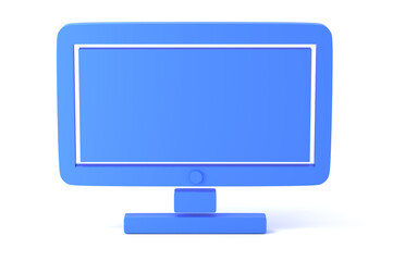 Leinwandbilder - Computer display 3D illustration. 3D rendering. Icon screen pc. Isolated on white background
