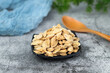 Chinese herbal medicines -- Astragalus on stone background