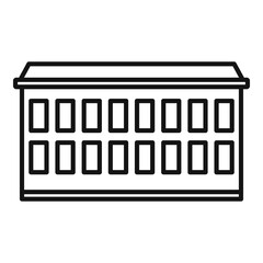 Poster - riga apartment building icon. outline riga apartment building vector icon for web design isolated on