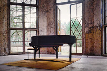 Beauty Of Decay - Old Abandoned Piano In The Leftovers Of The Former Sanatorium In Oranienburg, Germany