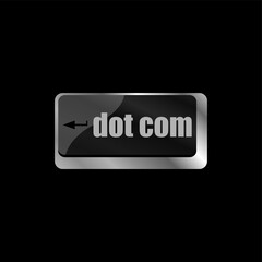 Poster - dot com button on computer keyboard key