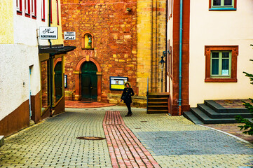 quiet street of the old German city