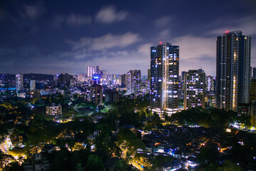 Night view of Mumbai city