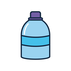 Sticker - antibacterial bottle icon, line color style