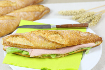 Sticker - sandwich au jambon