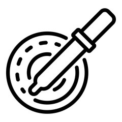 Poster - Pipette analysisicon. Outline pipette analysis vector icon for web design isolated on white background
